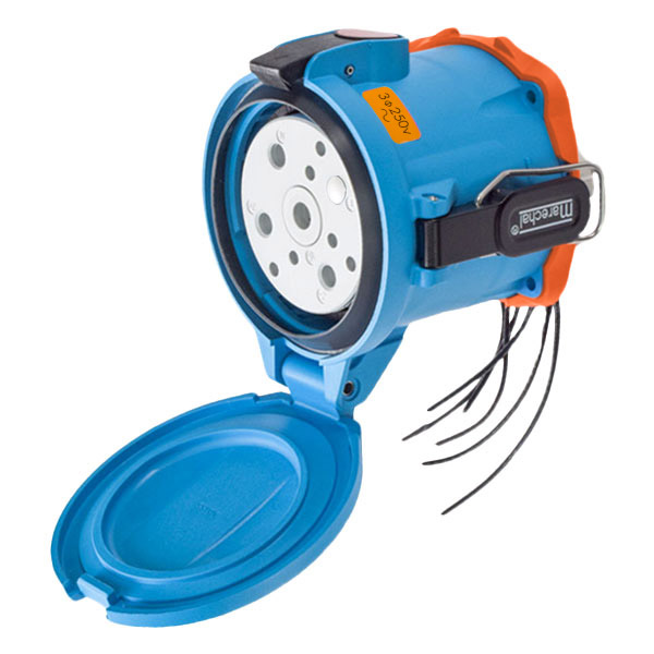 31-94173-K07-976 - DR150 RECEPTACLE POLY BLUE SIZE 5 TYPE 4X 3P+G 150A 250 VAC 60 Hz +6 AUX